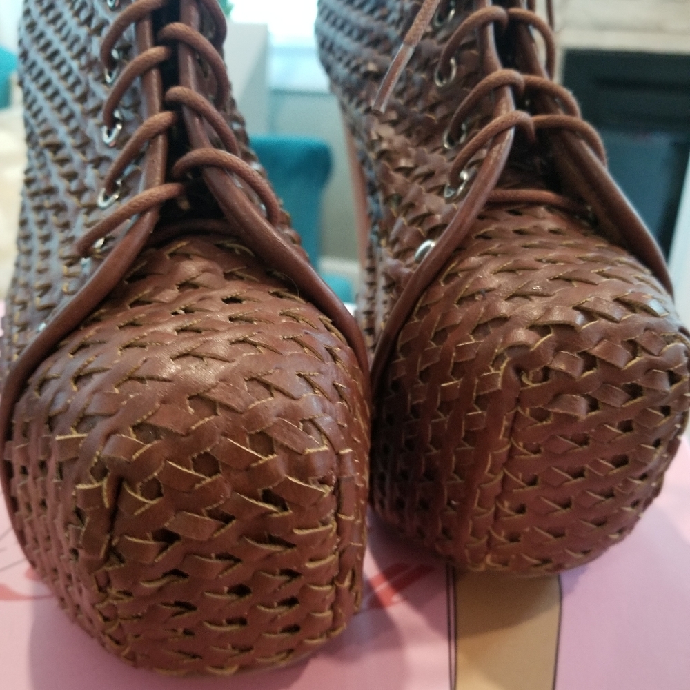Jeffrey Campbell Cognac Lita Booties - Picture 2 of 4